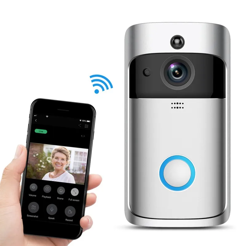 

New Smart Anti Burglar Video WiFi Doorbell 1080P HD Real Time 2-Way Voice Talk With PIR Motion Detection