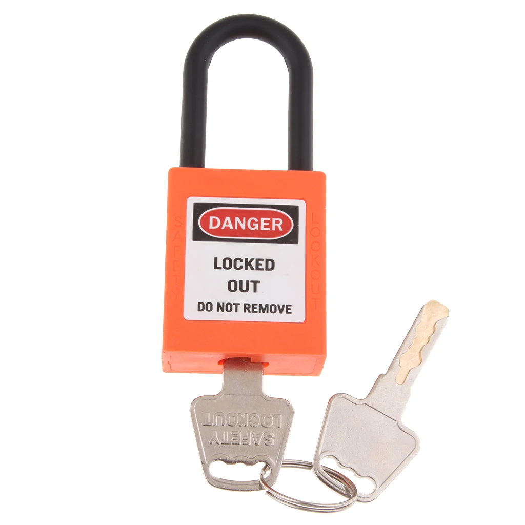 

Lockout Tagout Safety Padlock Keyed Different 1.5 inch Shackle Clearance