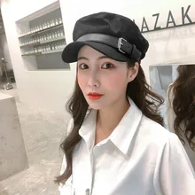 Модные винтажные Ретро береты с пряжкой на ремне, Женские однотонные простые военные повседневные зимние теплые уличные простые береты