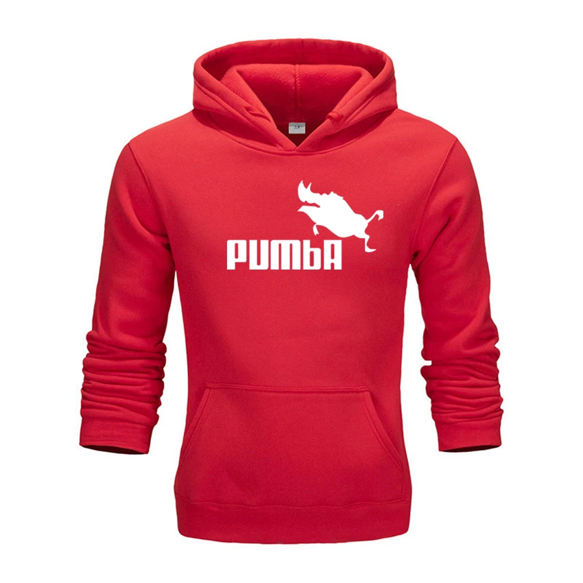 

2020 Trendy Faces PUMBA Hooded Mens Hoodies and Sweatshirts Oversized for Autumn with Hip Hop Winter Hoodies Men Brand