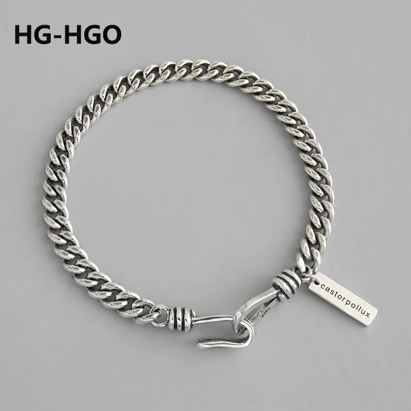 Silver 925 Jewelry Wide Women Bracelets Lovers Sterling Gothic Bracelet Couple Chain Punk Men | Украшения и аксессуары