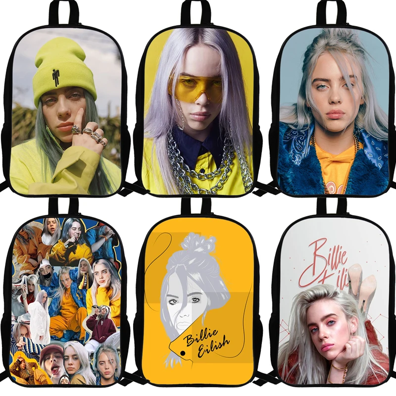 14,5 дюймов Billie Eilish школьные сумки для подростков рюкзак в стиле «хип-хоп» для мальчиков и девочек, рюкзак для ноутбука, рюкзак для путешествий вентиляторы подарок