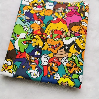 

girls character digital print charaters cotton fabric cartoon cloth for mask bedding DIY patchwork material table cartains cloth