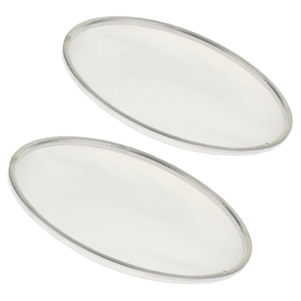 2 Pieces 8inch+10inch Mesh Drum Head Mute Silent Pads Percussion Parts (White)