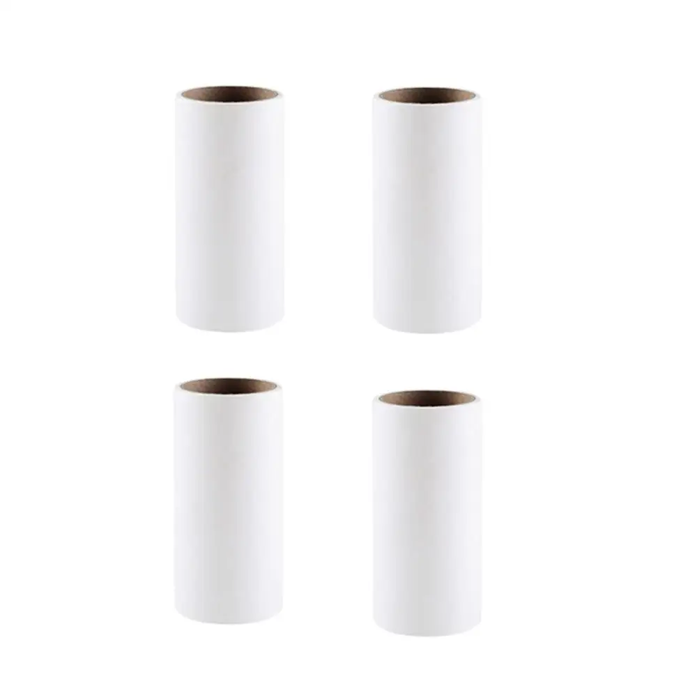 4pcs Roll paper Липкий ролик для волос типа слеза, роликовая щетка, роликовый очиститель, депиляционное средство+ 4 шт. рулонной бумаги, ролик для шерсти домашних животных 30O17 - Цвет: 4pcs Roll paper