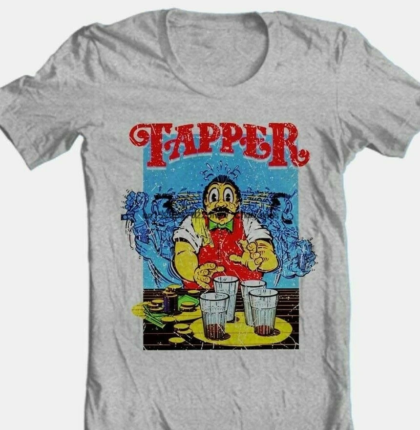Футболка Tapper в стиле ретро 80-х аркадных игр видеоигра хлопковая Смешанная