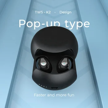 

K2 TWS Wireless Bluetooth Earphones Mini With Mic Stereo Music Earpiece Hands-free Charging Box For iphone and Android