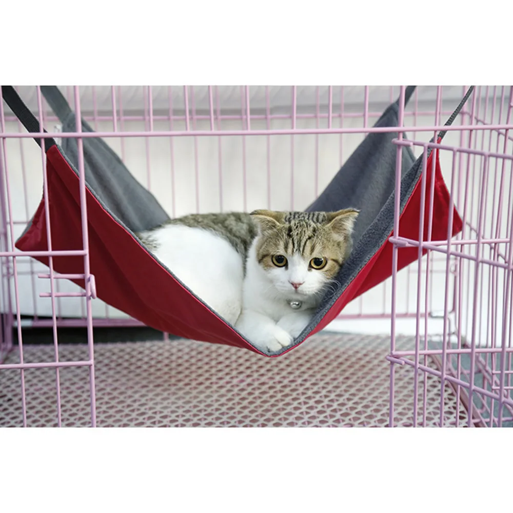 Doglemi Реверсивный 2 стороны кошка кровать Оксфорд ткань фланелевый коврик для кошки клетка ПЭТ гамак подвесная кровать Kitty кровать коврик 7,5 кг Товары для домашних животных