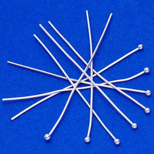1.5inch silver color Plated Round Ball Dot Headpins Head Pins Hair Pins Hair Decor Styling Tools Accessories Pack of 50PCS