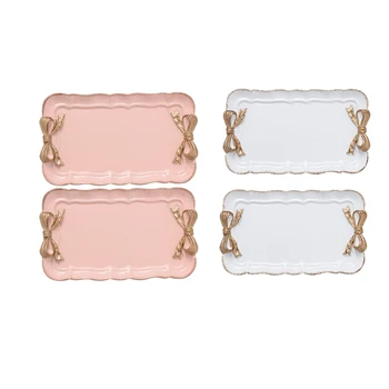 

Retro Style Bowknot Resin Tray Jewelry Tray Jewelry Storage Tray Decoration Tray Fruit Decoration Tray