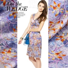 108 см широкая шелковая ткань с принтом МЕТР 19 мм цифровой струйный Шелковый ткань сатин-стрейч драповая Рубашка шелковая ткань для платья ткань