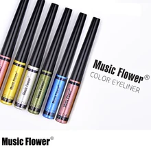 Music Flower 6 Цвет Shimmer жидкая подводка в ручке осветление глаз, макияж, Длительное Действие, Водонепроницаемый быстросохнущая, карандаш-подводка для глаз