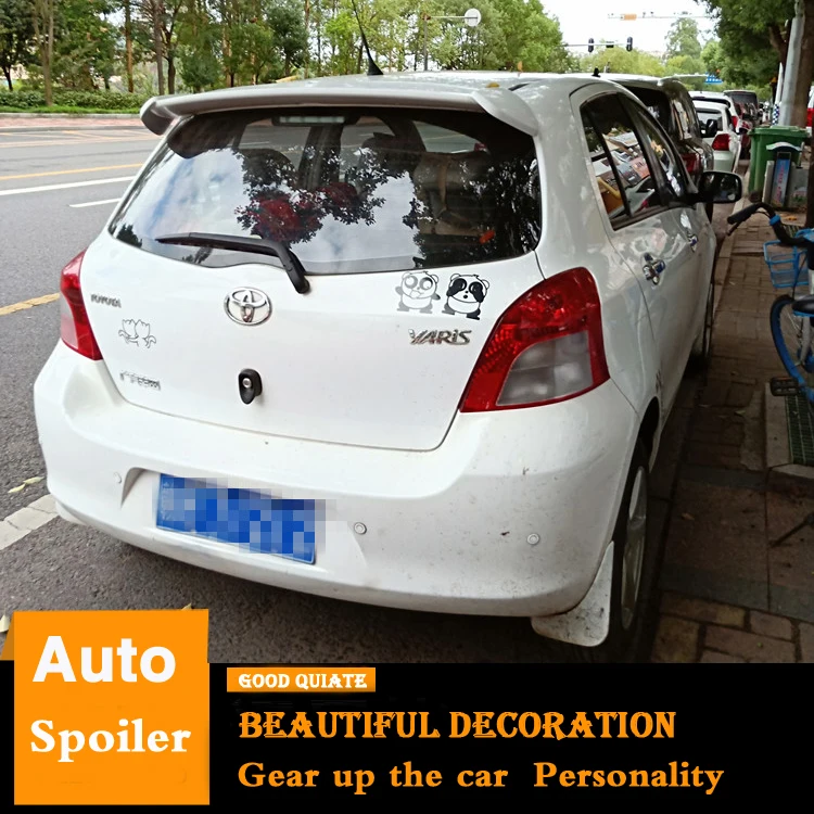 Для Toyota Yaris спойлер 2008 2013 RS спортивный Спойлер ABS Материал заднее крыло автомобиля