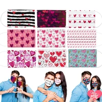10PCS Adult Mask Valentine's Day Disposable Face Mask Sweet Heart Print Couple Breathable Three-layer Lover Mask mascarillas 1