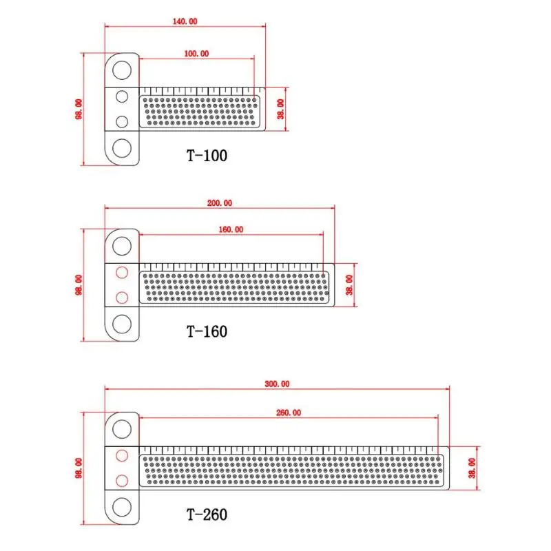 T-образная скрещенная линейка, измерительный инструмент для маркирования древесины, деревообрабатывающее отверстие