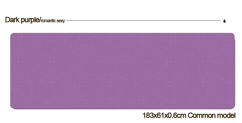 6 мм 183*61 см TPE коврик для йоги с позиционной линией нескользящий коврик для начинающих экологический фитнес гимнастический коврик - Цвет: Сливовый