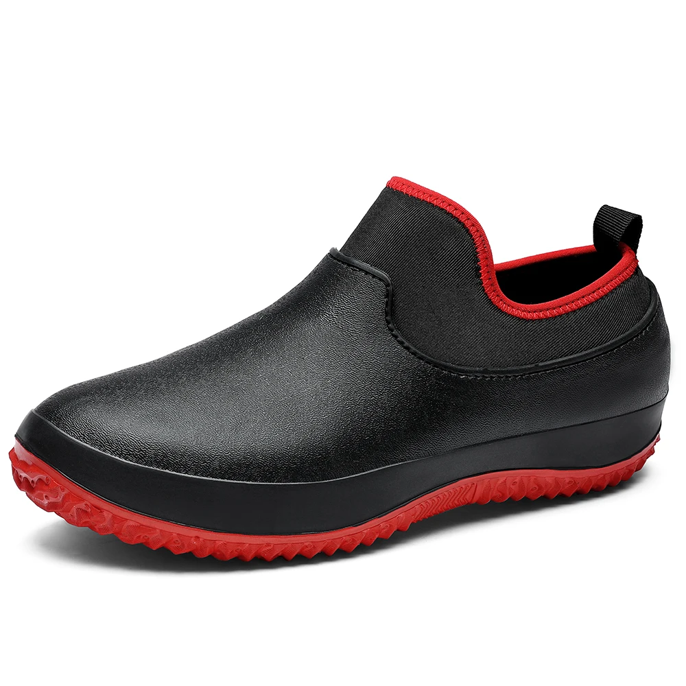 Zapatos de trabajo en cocina para hombre, zapatillas transpirables antideslizantes e impermeables, zapatos para Chef, calzado de trabajo plano informal, Botas de lluvia, novedad de 2020