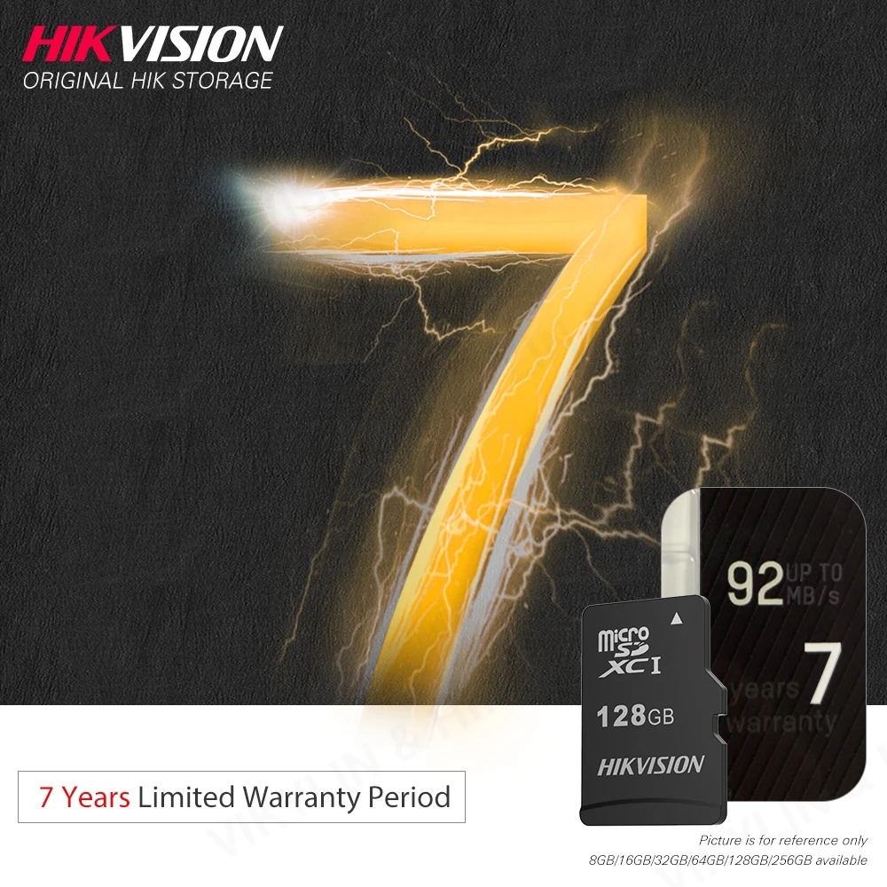 HIKVISION 100% Оригинальный Micro SD карты Class10 8/16/32/64/128/256 ГБ макс 92 м/с MicroSDHC/XC UHS I TF C10 слот