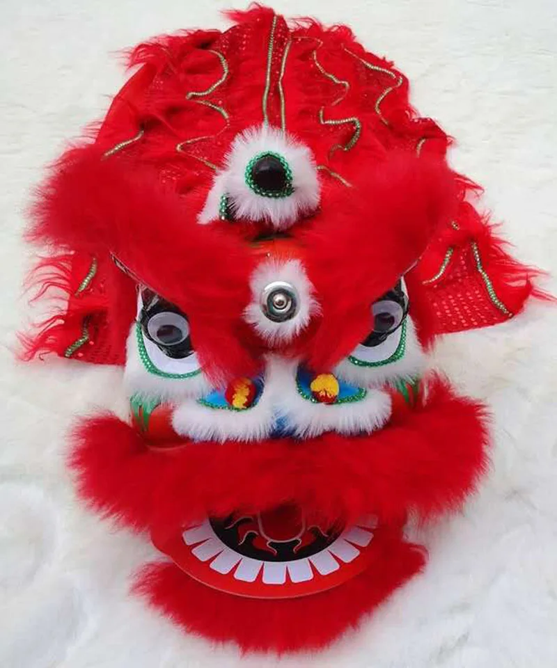 

5-12 Ages Children Chinese Traditional Folk Culture Lion Dance Mascot Costume Family Props Outfit Dress Party Carnival Festivall