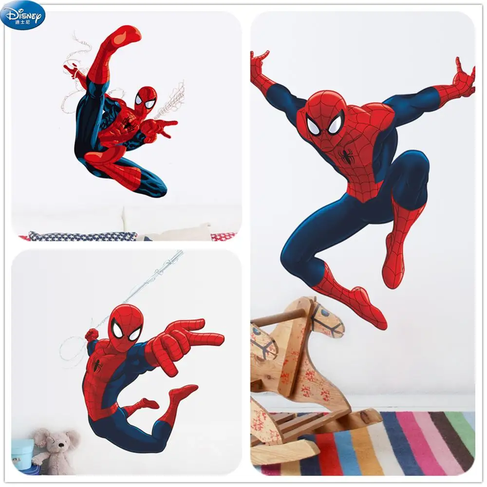Dibujo de Spider-Man pegatinas para la decoración de la pared de vinilo hombre soltero liberar habilidades fondos de pantalla Mural dormitorio Interior decoración de la habitación de los niños