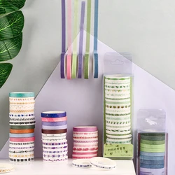 Ruban adhésif Washi multicolore, 20 pièces/paquet, papier décoratif pour Scrapbooking, papeterie japonaise, autocollants pour compte à main 