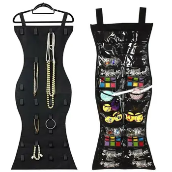 

Jewelry Brooch Closet Display Necklace Organizer Dress Hanging Holder Pocket Bag