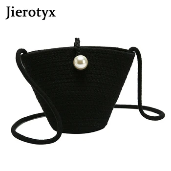 

JIEROTYX 2020 New Knitting Crossbody Bag For Women Casual Shell Shape Designer Female Bags Shoulder Bag PU Leather Fashion Bags