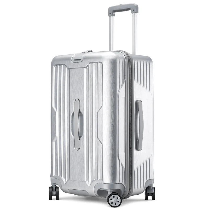 silver Carrylove 2" 29" большой спортивный чемодан на колесиках, багаж, большая сумка на колесиках для путешествий - Цвет: silver