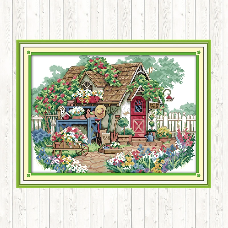 

Joy Sunday Cross Stitch Set for Needlework 14ct 11ct Aida Fabric for Embroidery Kit DMC DIY Printed Canvas Water-soluble Crafts