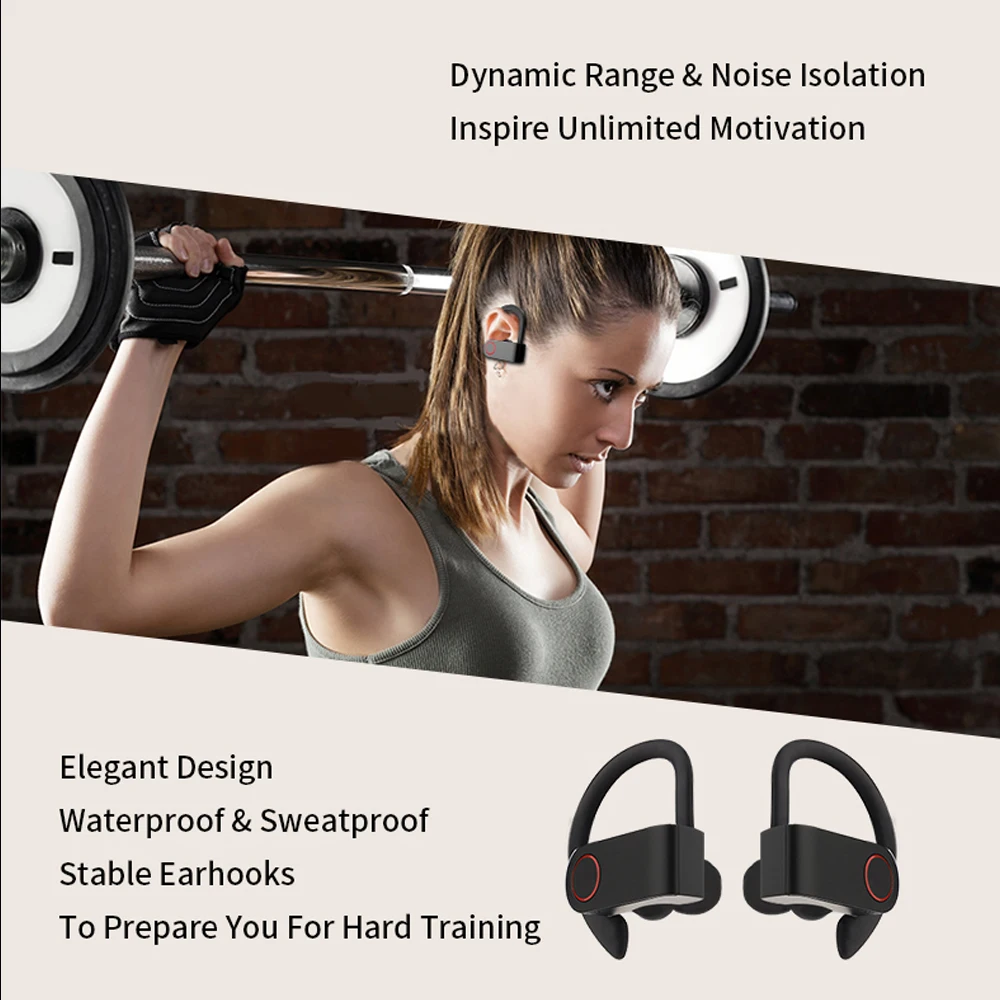 Наушники ICEICE A9 TWS, Bluetooth, настоящие беспроводные наушники, 8 часов музыки, bluetooth 5,0, беспроводные наушники, водонепроницаемые, спортивные наушники
