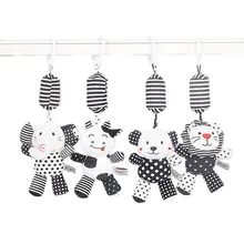 

Cartoon Animals Baby Rattle Plush Doll Bed Mobile Hanging Toys Interactive Early Education Gift For Newborn Stuffed Wind Chimes