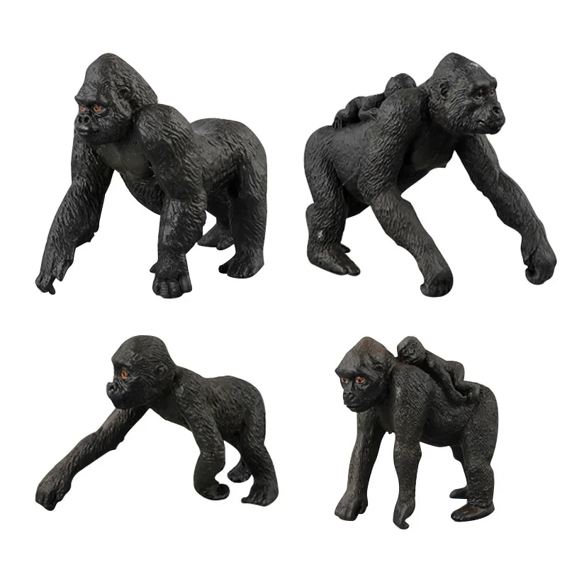 

Cross Border Supply of Goods Children Model Wild Animal Model Solid Decoration Gorilla Chimpanzee Toy Set