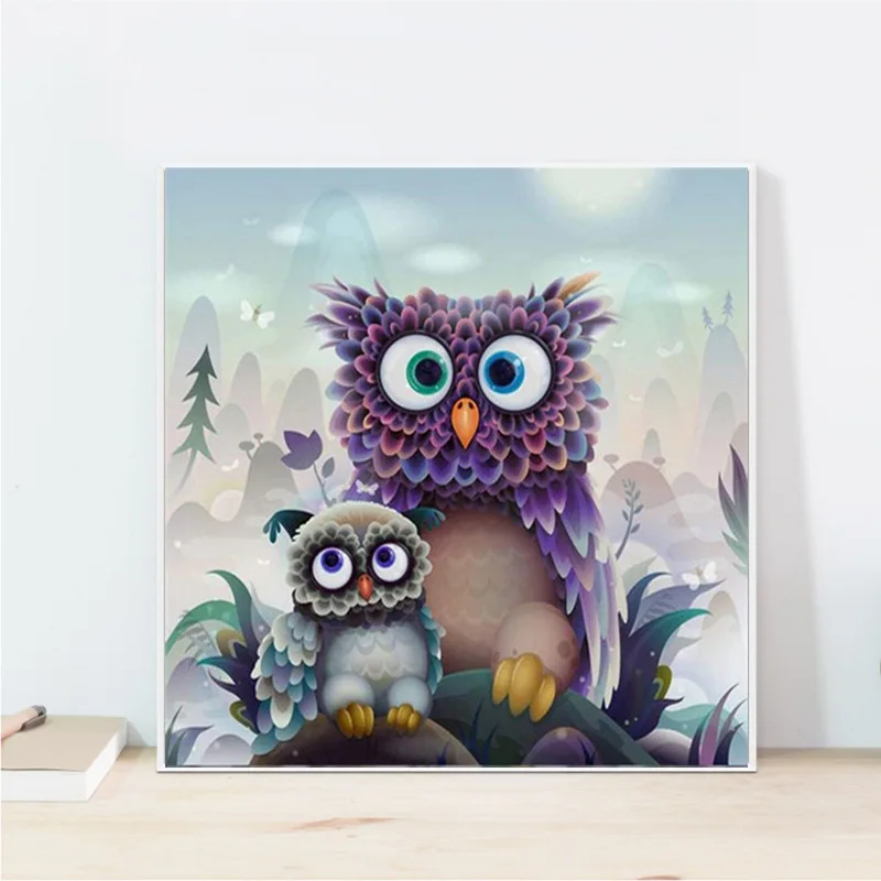

DIY Foreign Trade Diamond Painting Cartoon Owl Full of Crystals Cross Stitch Decorative Painting AliExpress Amazon Hot Models