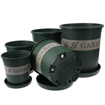 

Chunky Root-Controlled Potted Round Rose Black Planting Seedling Thickening Flower Plastic Pot Bottom Plate