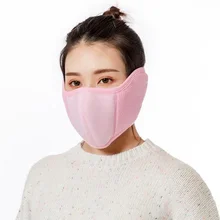 Ветрозащитная плюшевая маска для женщин и мужчин, согревающая дышащая маска на половину лица, зимние спортивные маски для езды на велосипеде JS24