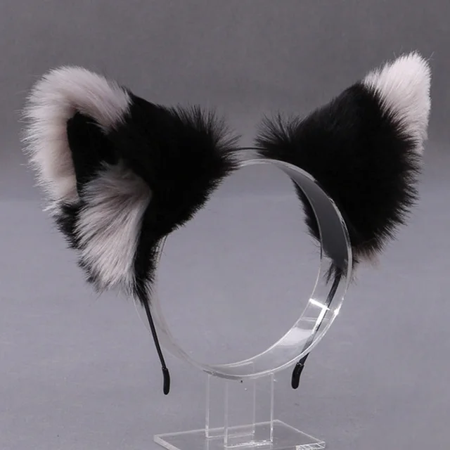 Cosplay Cute Cat Fox Fur Ear Hair Hoops Anime Lolita Hairband Fur Headbands Clip Women Girl Hair Accessories Ear Hair Band 18