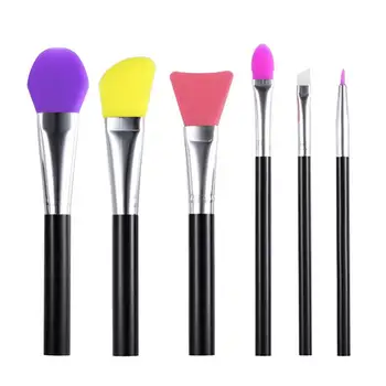 

6PCS Kapmore Silicone Makeup Brush Set Assorted Portable Face Mask Brush Cosmetic Brush Face Skin Care Tools Makeup Tools