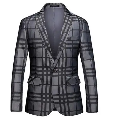 Men's Fashion Boutique High-end Brand Party Casual Blazer Coat / Mens Floral Slim Business Suit Jacket Big Size M-5XL EM203