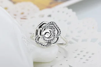 

PR5 Silver Ring Marriage Engagement Wedding Rings Jewelry for Women DZ