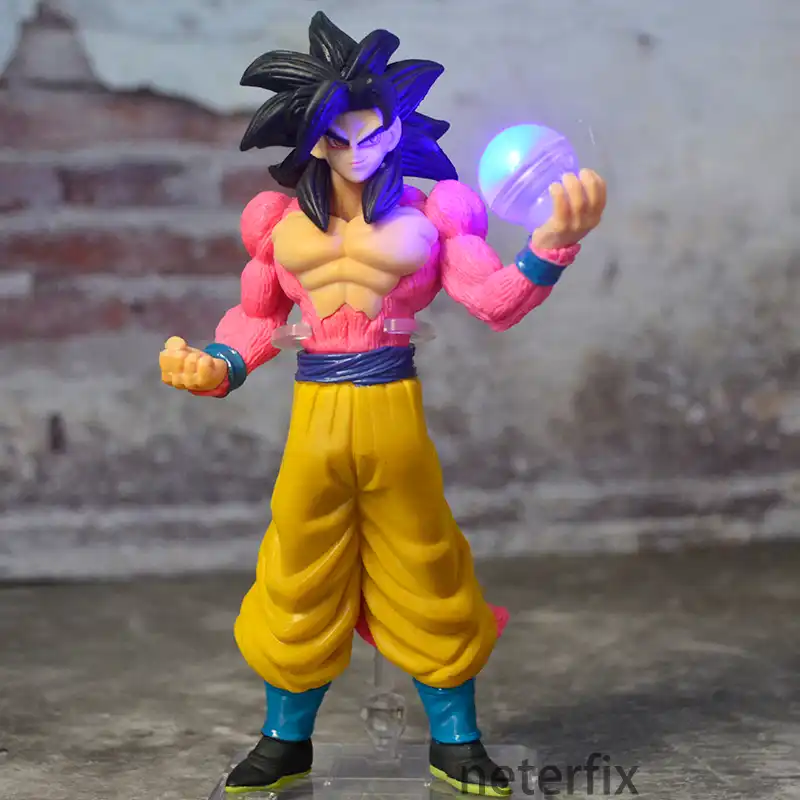 ドラゴンボール超サイヤ人 4 フィギュア黒髪孫悟空 Gt Led 図 Diy の夜の光アクションフィギュアグッズモデルおもちゃ Aliexpress