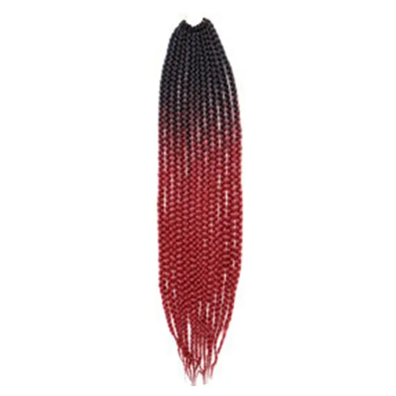 Ombre Радуга плетение синтетические волосы для наращивания красочные твист дреды парик 12 шт. из 1 комплект - Цвет: F