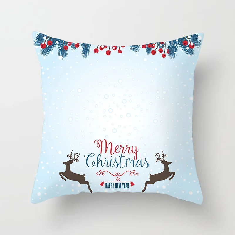 Новые рождественские наволочки для подушек в скандинавском стиле, рождественские простые синие, зеленые, белые наволочки, декоративные рождественские украшения