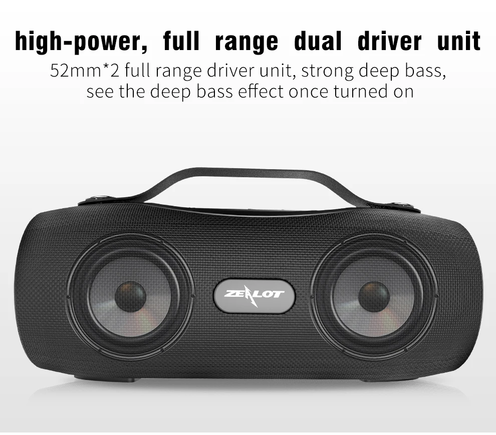 Bluetooth Колонка ZEALOT S29 портативная с радио и сабвуфером|Портативные колонки| |
