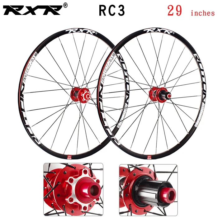 29RC3 Red 100x142 RXR горный велосипед MTB внедорожный углеродный велосипед Колеса 29 дюймов RC3 дисковый тормоз 5 подшипников 7-11speed через ось/QR колеса велосипеда - Цвет: 29RC3 Red 100x142