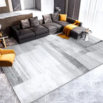 

Gray Brief Carpets For Living Room Thick Woven Bedroom Rug Nordic Sofa Coffee Table Floor Mat Study Room Modern Design Carpet