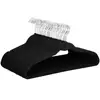 10/20Pcs Foldable Black Velvet Clothes Rack, Non-Slip Flocking Hanger, Balcony Home Accessories, Wardrobe Organizer, Wardrobe 6