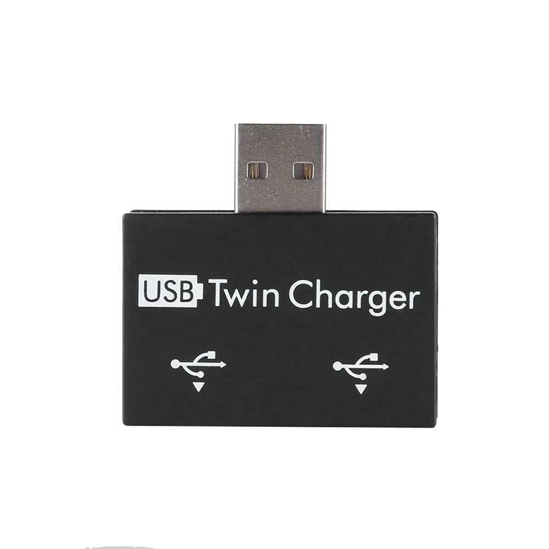 

Mini USB 2.0 Hub Converter DC 5V 2 Ports Splitter Stable Twin Charger Male to Dual Female Charging Splitter Hub For Laptop