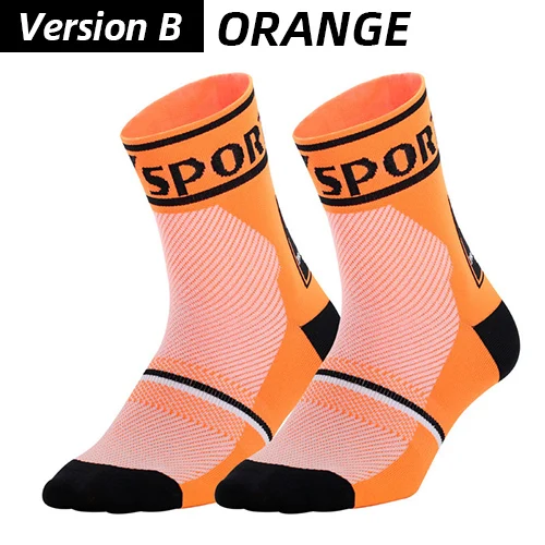 Orange-B Victgoal, зимние носки для велоспорта, термальные уличные велосипедные лыжные спортивные носки, мужские теплые шоссейный горный велосипед, носки MTB, противоскользящие Wo мужские s носки - Цвет: Orange-B