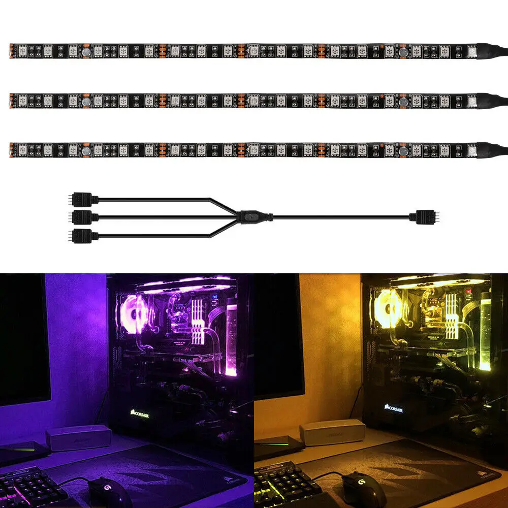 Led Strip Lights Kit RGB Gaming PC Case Remote Control for Aura Sync  Mid Tower 