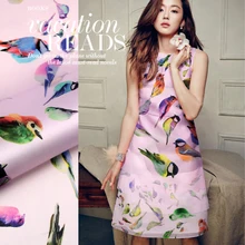 135 см Ширина шелковой органзы метр 14 мм печатный шелк ткань для платья хрустящее платье органза атласная ткань оптом шелковая ткань